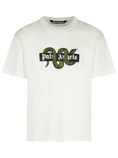Palm Angels – Weißes Baumwoll-T-Shirt