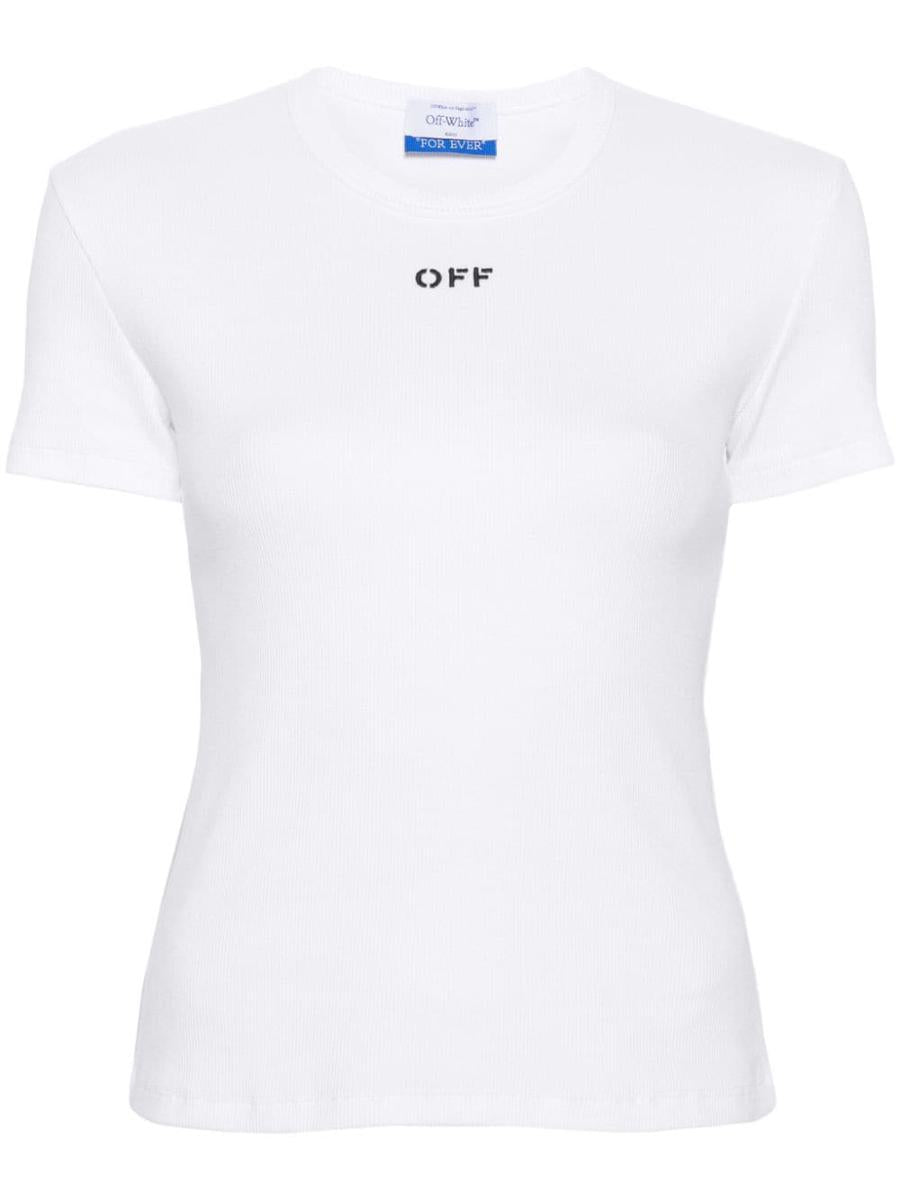 Off-White Off Stamp Rib Basic Tee Weiß Schwarz