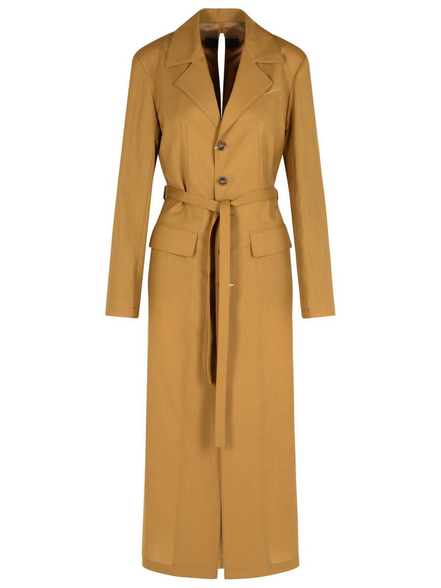 MM6 Maison Margiela – Trenchcoat aus beigefarbener Wolle