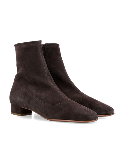 By Far – Este Ristretto – Stiefeletten aus braunem Wildleder