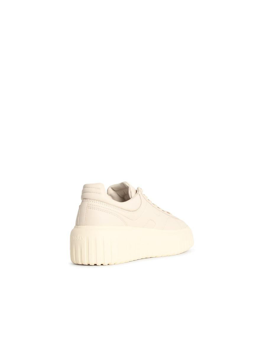 Hogan – Graue Leder-Sneaker mit „H-Streifen“