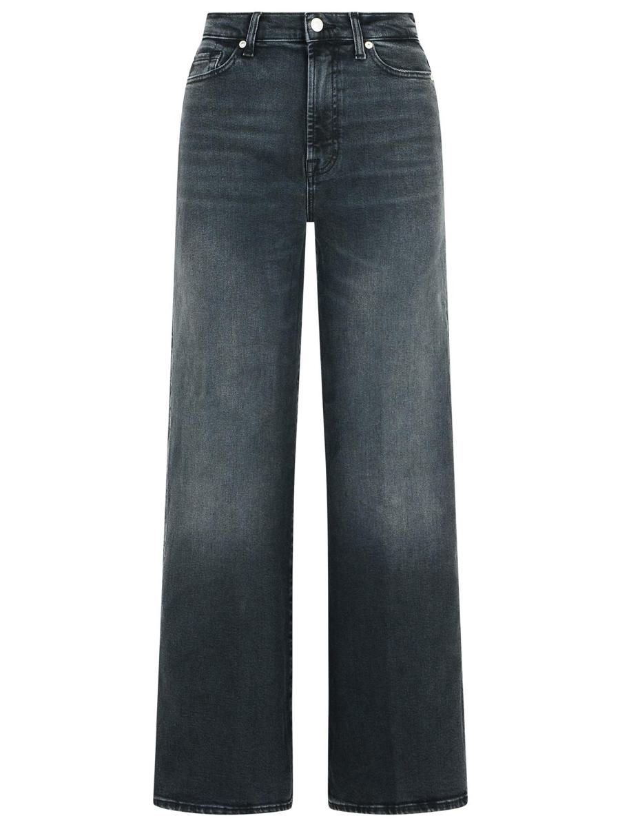 7 For All Mankind – Schwarze Jeans aus Baumwollmischung