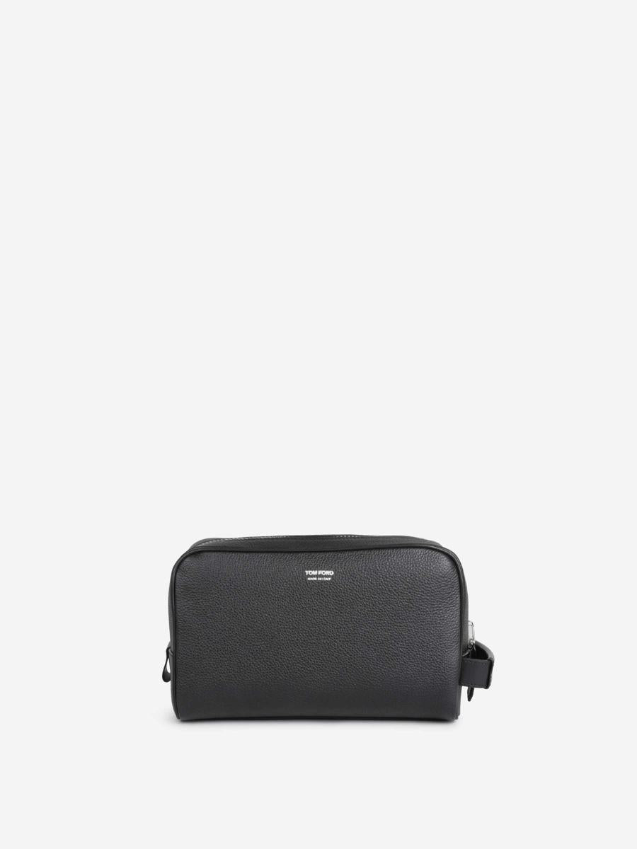 Tom Ford – Kulturbeutel aus Leder mit Logo