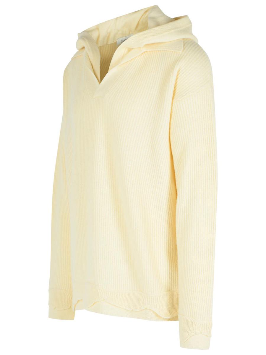 Laneus – Elfenbeinfarbener Pullover aus Wollmischung