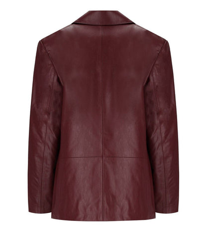 Essentiel Antwerp – Idrey – Burgunderroter, einreihiger Blazer