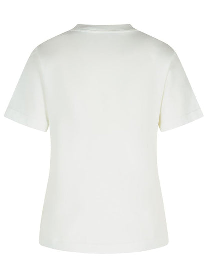 Burberry Elfenbeinfarbenes Baumwoll-T-Shirt