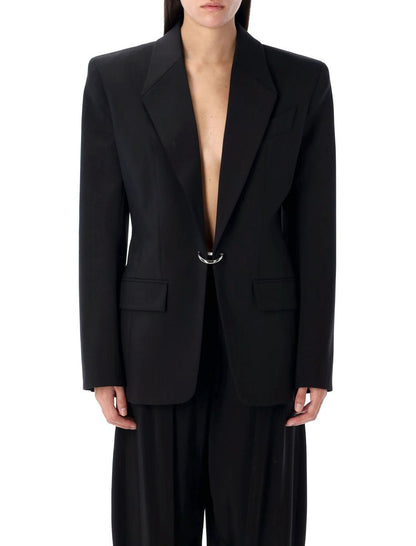 Mugler – Maßgeschneiderte Jacke mit Lochmuster