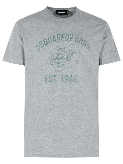 DSQUARED2 Graues Baumwoll-T-Shirt