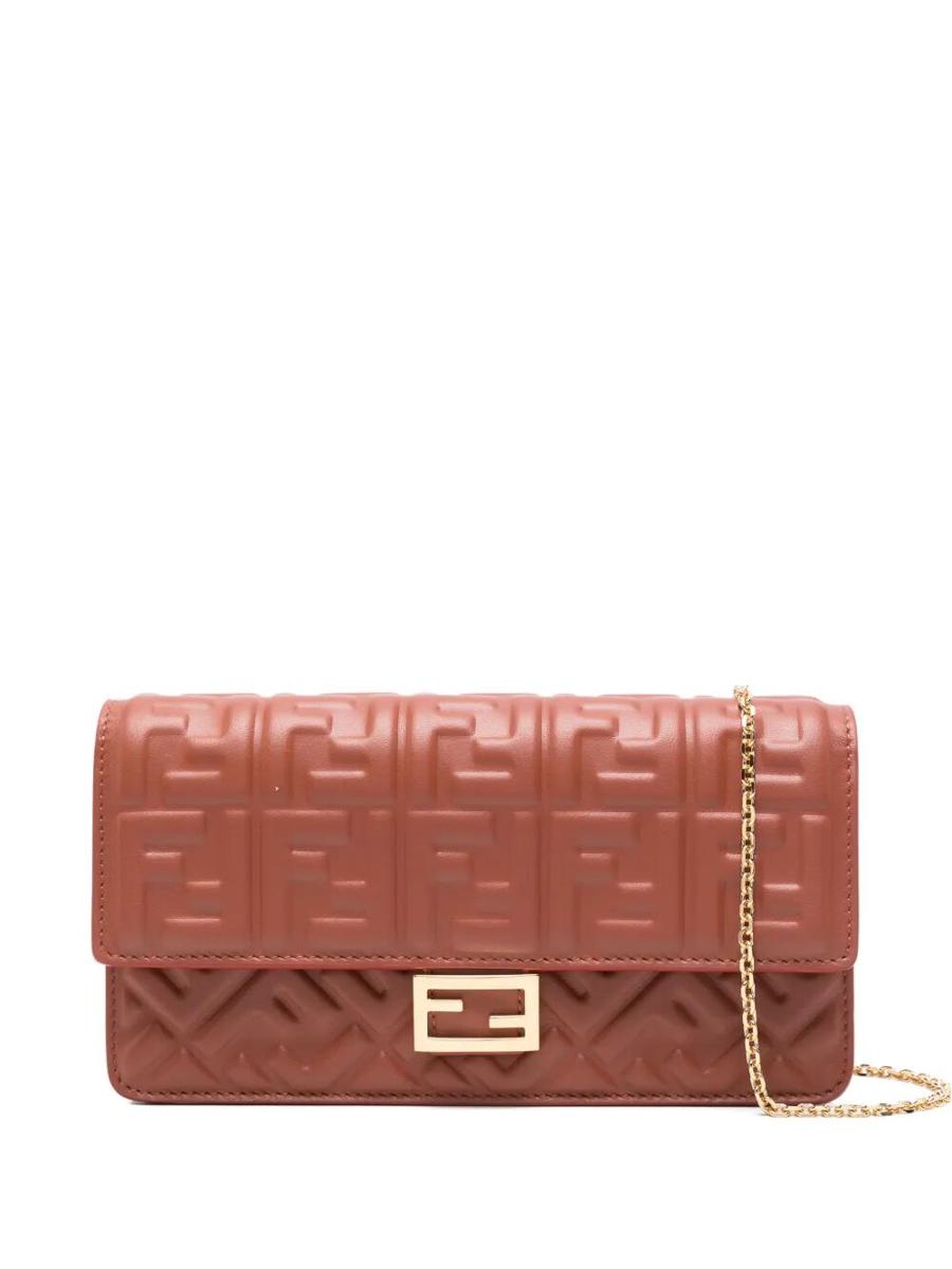 Fendi Geldbörse mit Kette Uette aus Nappaleder mit FF-Motiv Zubehör
