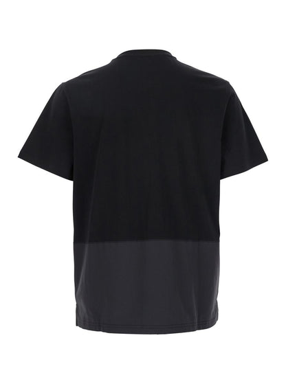 Schwarzes T-Shirt „Clint“ mit Rundhalsausschnitt und Logodetail auf der Vorderseite aus Baumwolle
