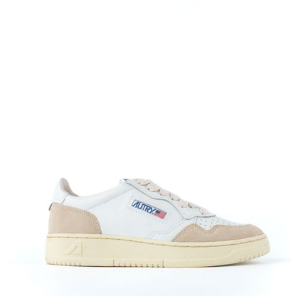 Autry – Weiße Sneakers aus Leder und Wildleder