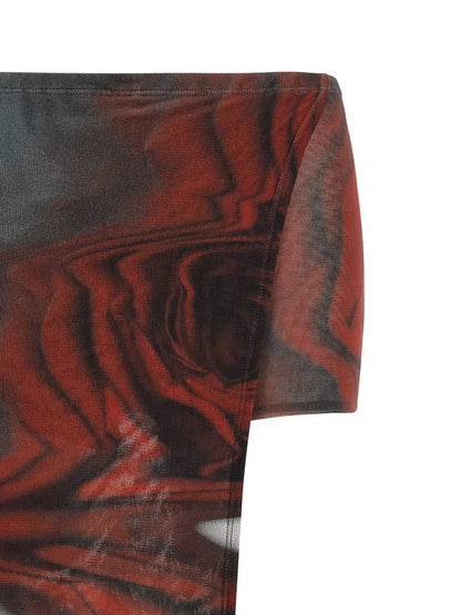 Jean Paul Gaultier „The Red Blurry Roses“ Skort