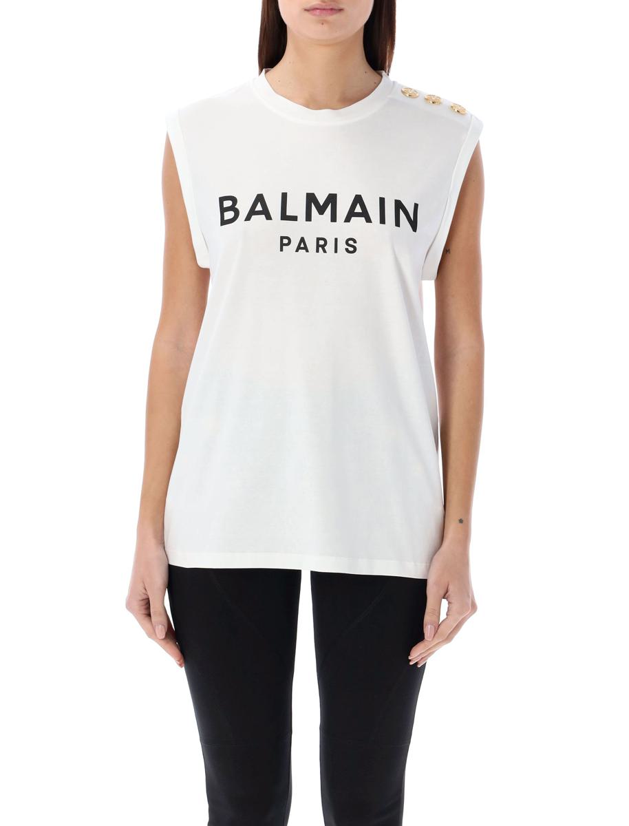 Balmain Tanktop mit 3 Knöpfen