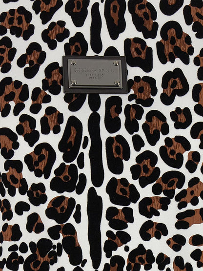 Dolce &amp; Gabbana – T-Shirt mit Animalprint und Logo-Plakette