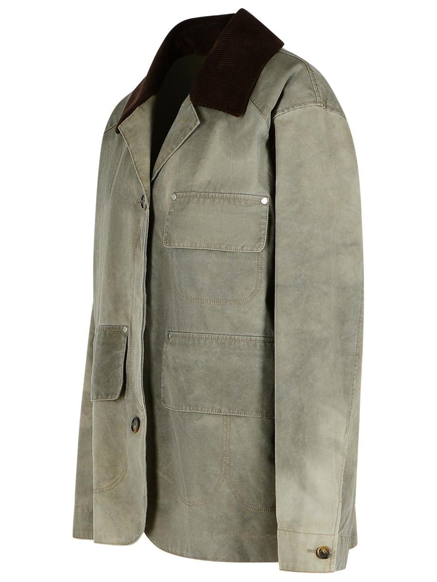 Stella McCartney „Harrington“ grüne Baumwolljacke