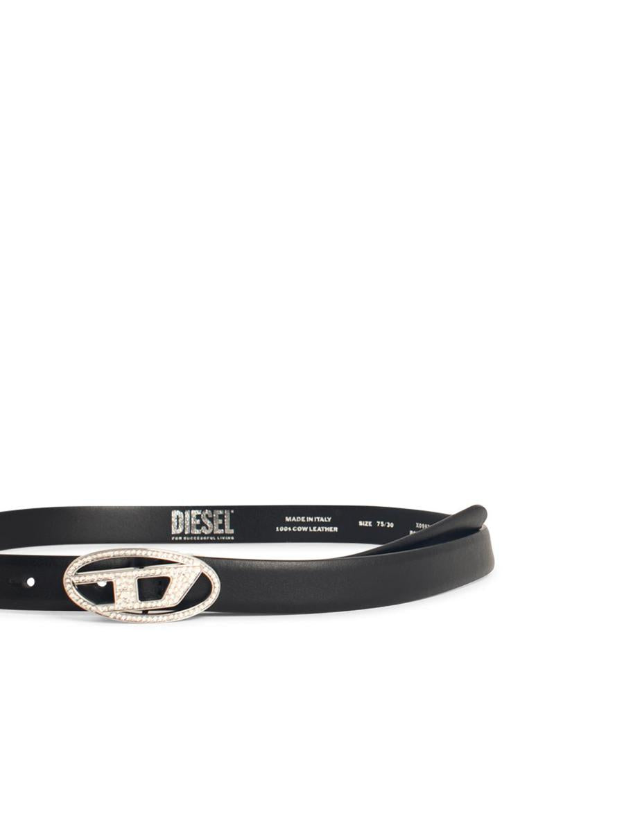 Diesel – B-1Dr Strass 20 – Schwarzer Ledergürtel