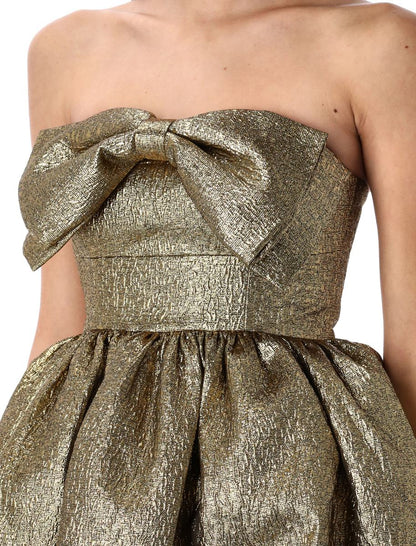 Self-Portrait – Minikleid aus Metallic-Jacquard