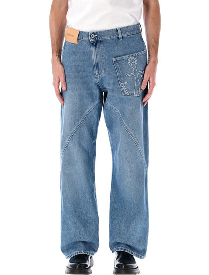 JW Anderson – Workwear-Jeanshose aus verdrehter Baumwolle