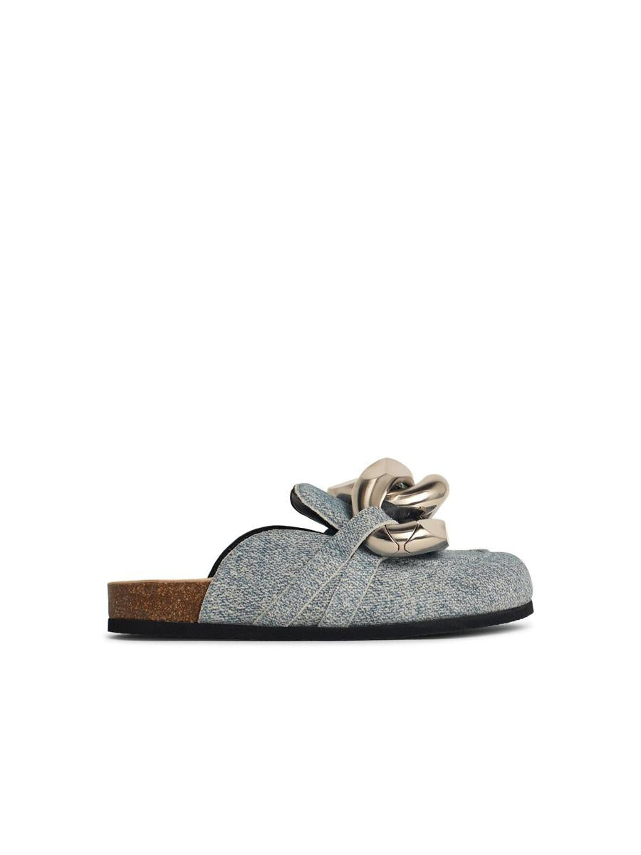 JW Anderson – Hausschuhe „Chain“ aus blauem Denim