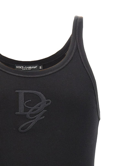 Tanktop mit Logo-Stickerei von Dolce &amp; Gabbana