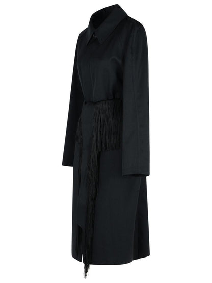 MM6 Maison Margiela – Schwarzer Trenchcoat aus Schurwolle