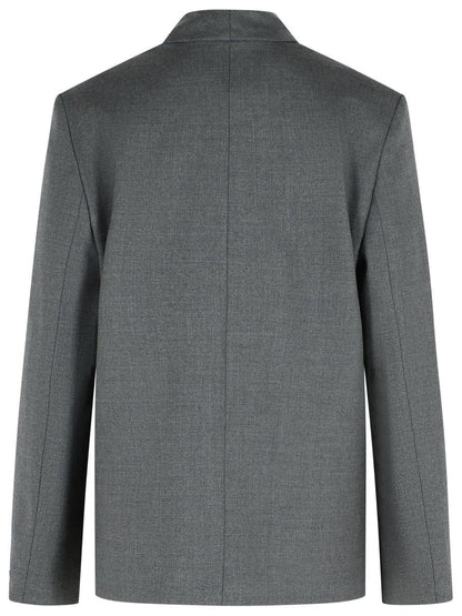 Loulou Studio Blazer 'Sancia' aus Schurwolle in Graphit