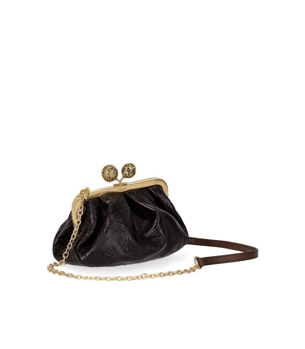 Weekend Max Mara – Kleine braune Clutch „Pasticcino Spanish Heritage“