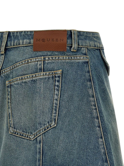 Alexander McQueen Denim-Minirock