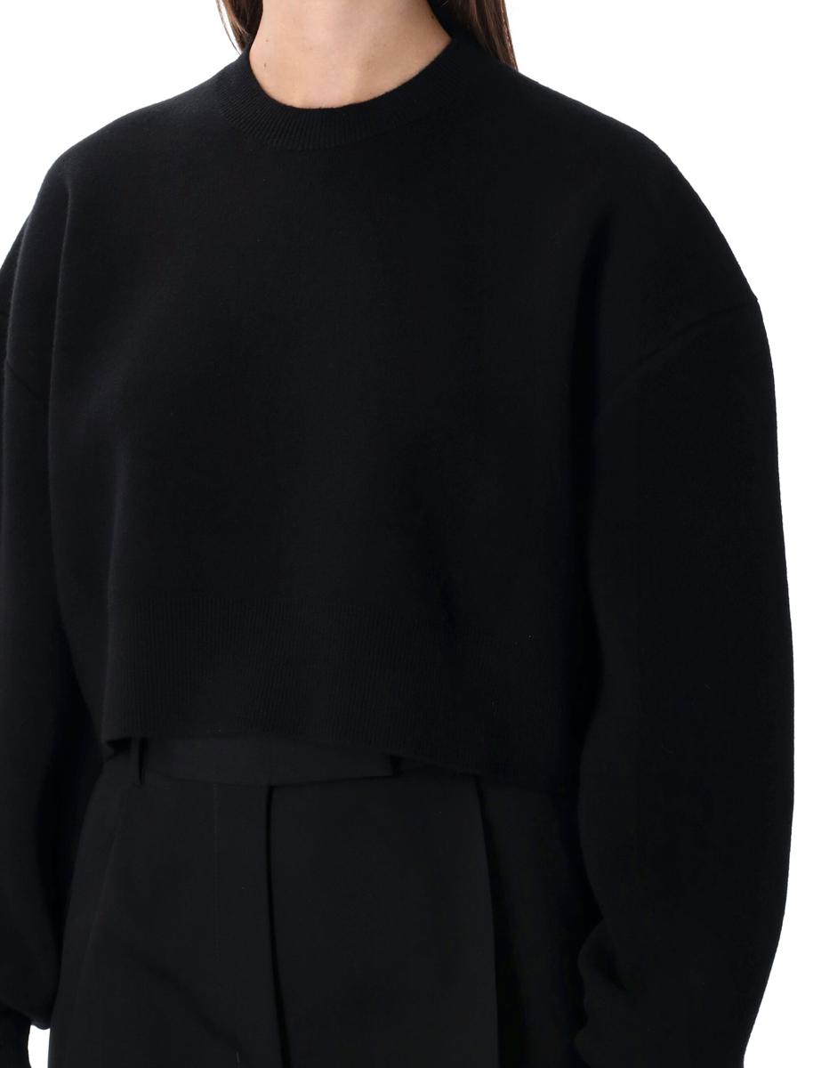 Tom Ford – Kurzer Pullover aus schwarzer Wolle und Kaschmir