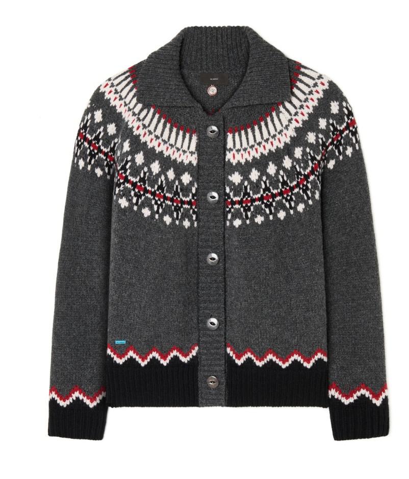 Alanui Sweet Winterjacke Schwarz Grau/Multicolor