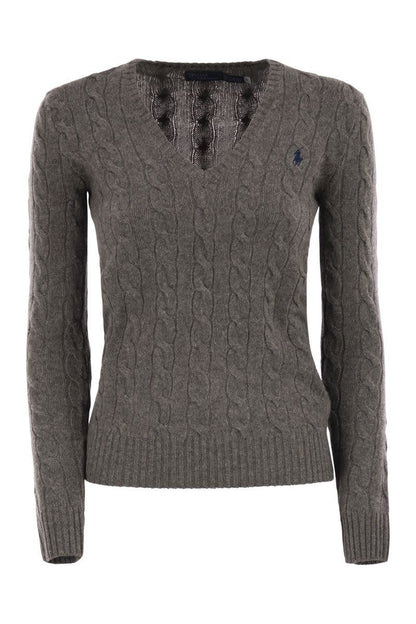 Polo Ralph Lauren – Zopfmusterpullover aus Wolle und Kaschmir
