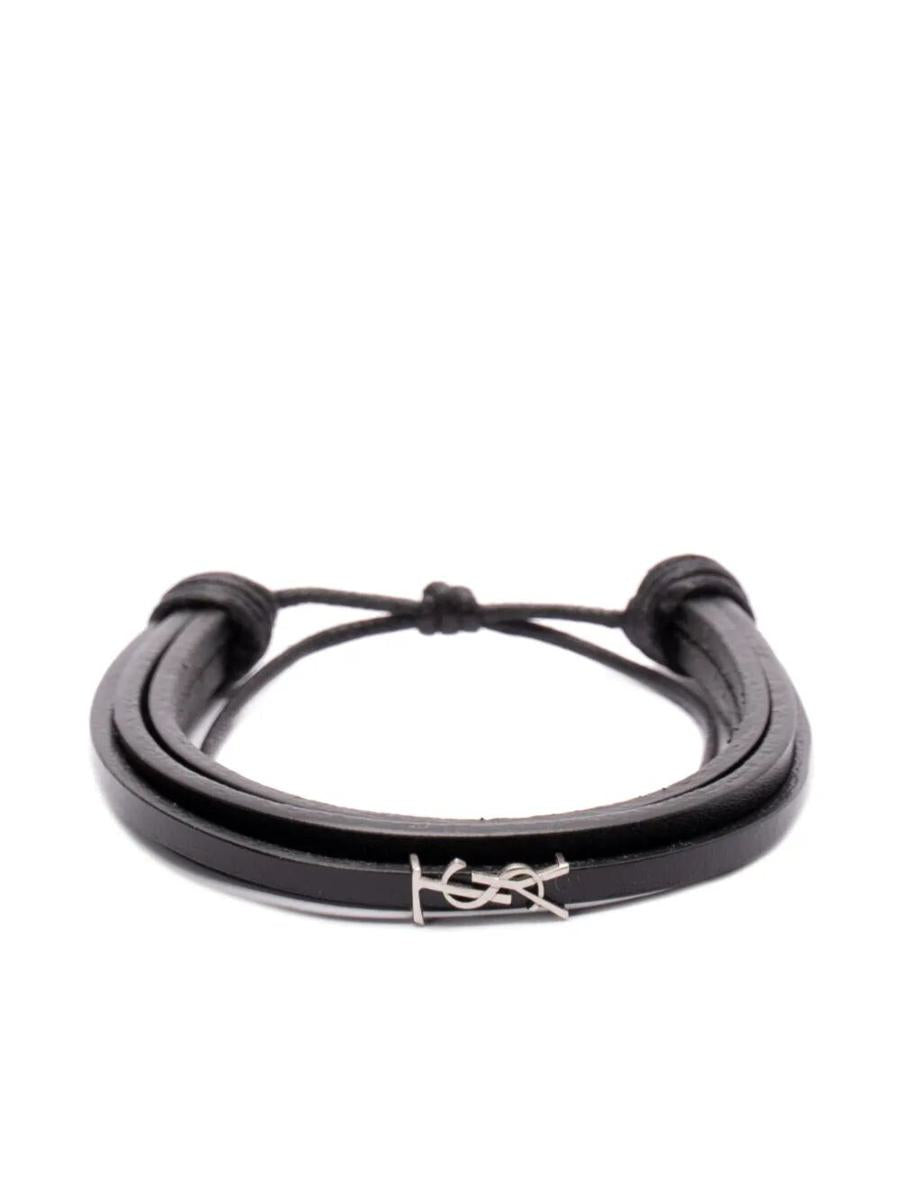 Saint Laurent Cassandre Mehrreihiges Lederarmband Accessoires