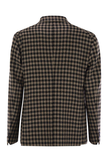 Tagliatore – Jacke aus Schurwollmischung mit Hahnentrittmuster