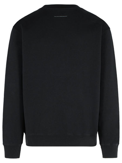 MM6 Maison Margiela Schwarzes Baumwoll-Sweatshirt