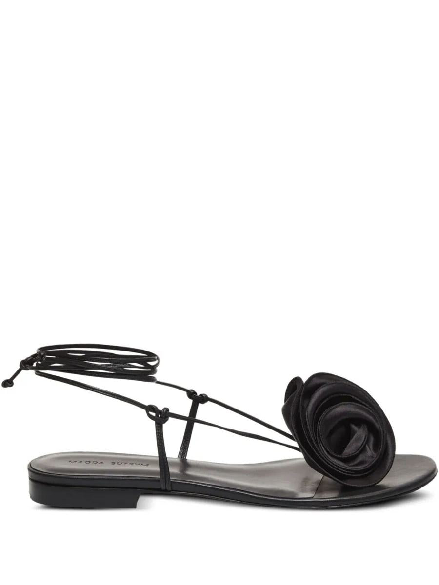 Magda Butrym Wickel-Sandalen mit flachen Blumen