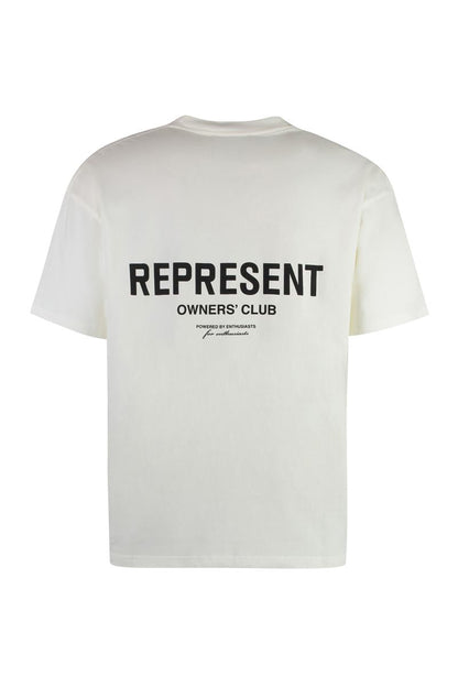 Represent Baumwoll-T-Shirt mit Rundhalsausschnitt