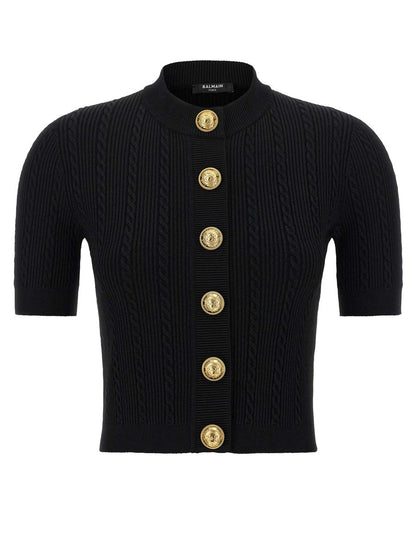 Balmain Kurzarm-Cardigan