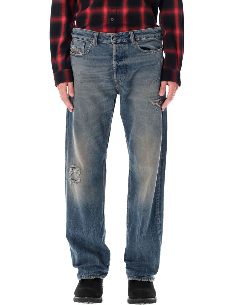 Diesel 1980 D-Eeper Destroyed Jeans Blau
