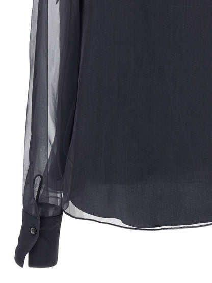 Brunello Cucinelli Bluse aus knuspriger Seide