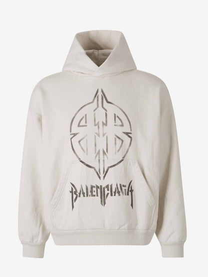 Balenciaga – Sweatshirt mit BB-Logo aus Metall