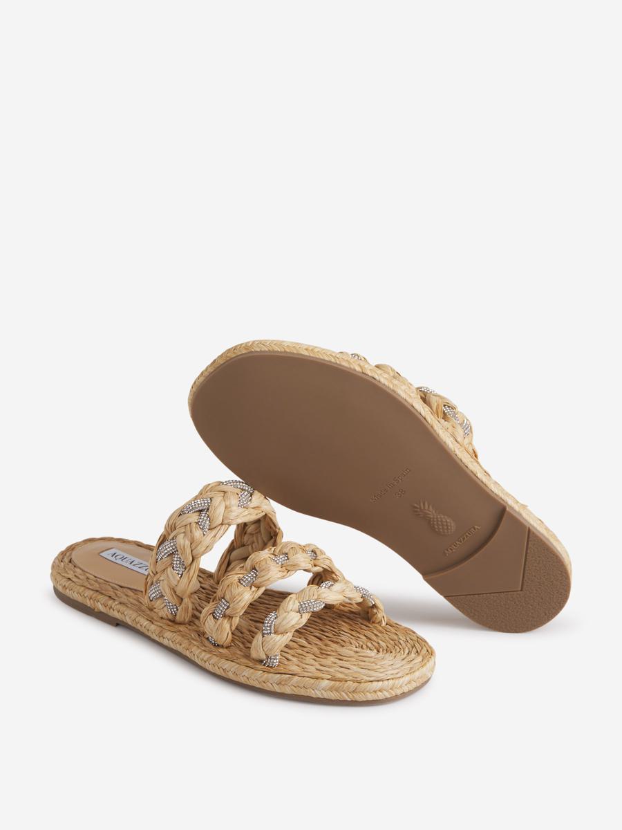 Aquazzura Raffia Coastal Sandale
