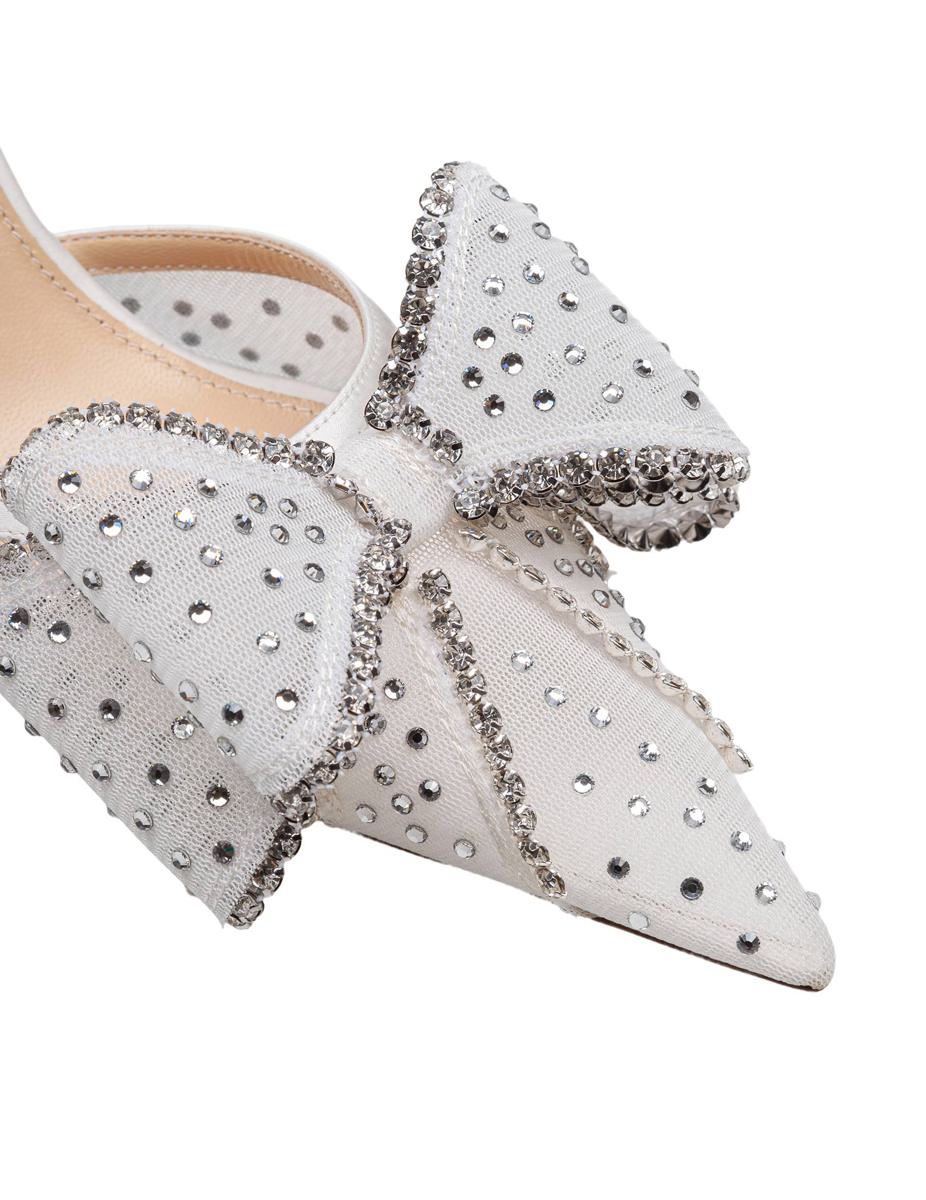 Mach &amp; Mach – Le Cadeau – Slingback-Sandale aus Netzstoff