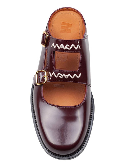 Marni Bambi 3.0 Mokassin-Sabot aus gebürstetem Kalbsleder