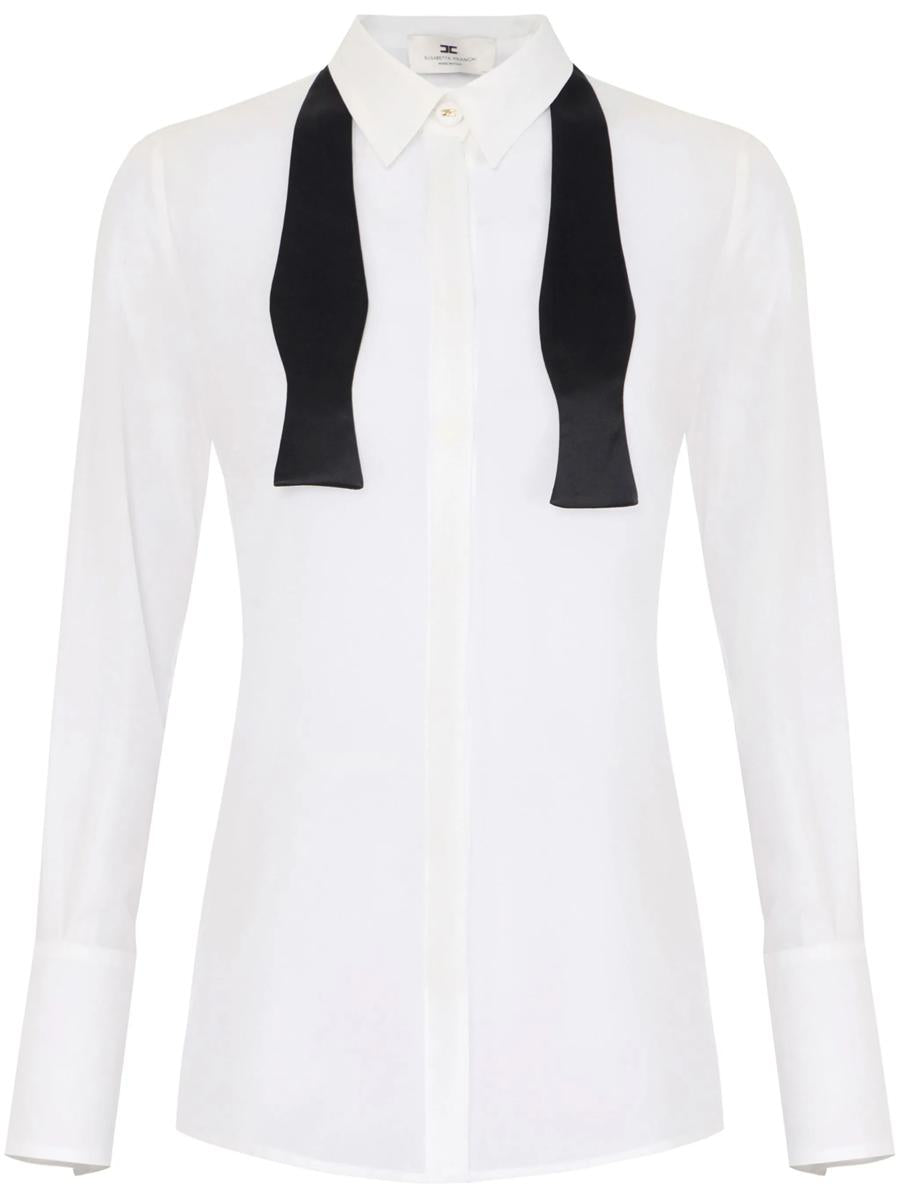 Elisabetta Franchi Georgette-Hemd mit Fliege