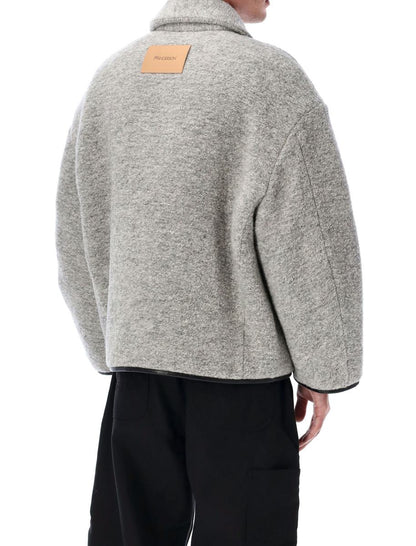 JW Anderson Hellgraue Freizeitjacke mit Kontrastbesatz