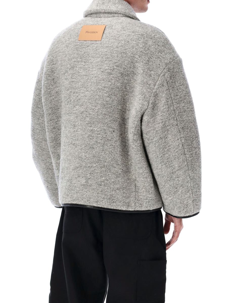 JW Anderson Hellgraue Freizeitjacke mit Kontrastbesatz