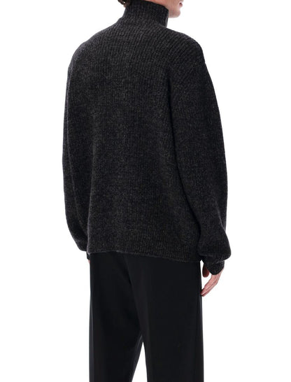 Lemaire Yak Alpaka Pullover mit hohem Kragen