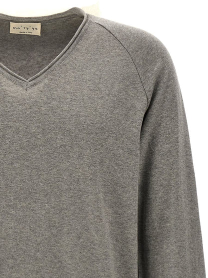 Ma'Ry'Ya Pullover mit V-Ausschnitt