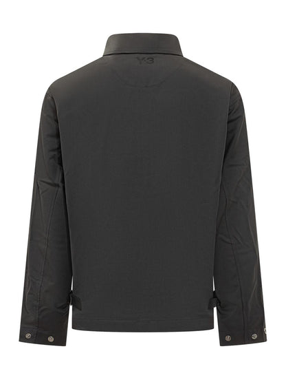Y-3 Adidas Leichte schwarze Jacke mit Reißverschluss Y-3