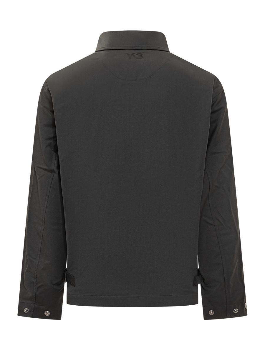 Y-3 Adidas Leichte schwarze Jacke mit Reißverschluss Y-3
